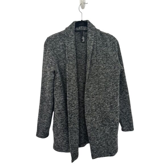 Bobbi Los Angeles SZ S grey textured open front cardigan - Picture 2 of 5